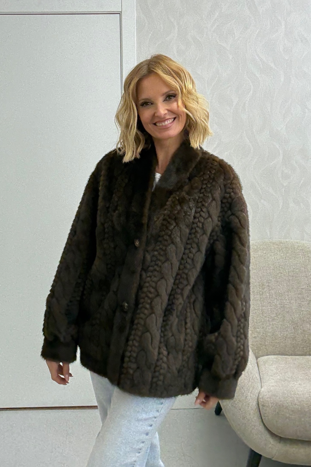 CASACO PÊLO ENTRANÇADO | SPACCIO BY CRISTINA