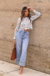 BLUSA DE RENDA FLORAL | SPACCIO BY CRISTINA