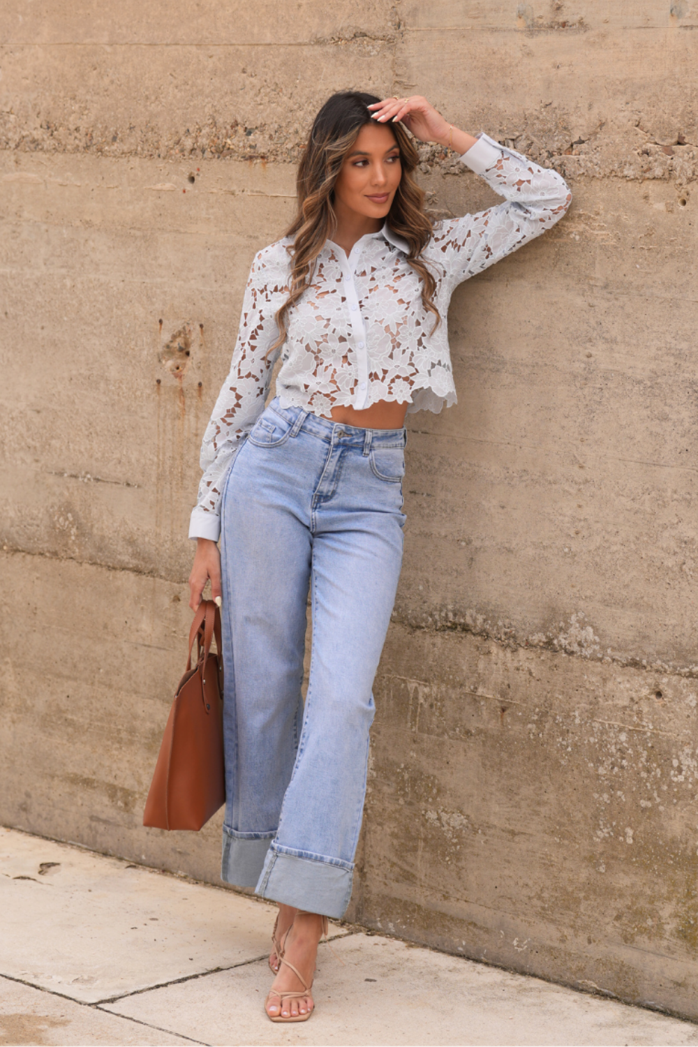 BLUSA DE RENDA FLORAL | SPACCIO BY CRISTINA