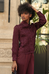 BLUSA BORDADA COM GOLA SUBIDA | SPACCIO BY CRISTINA