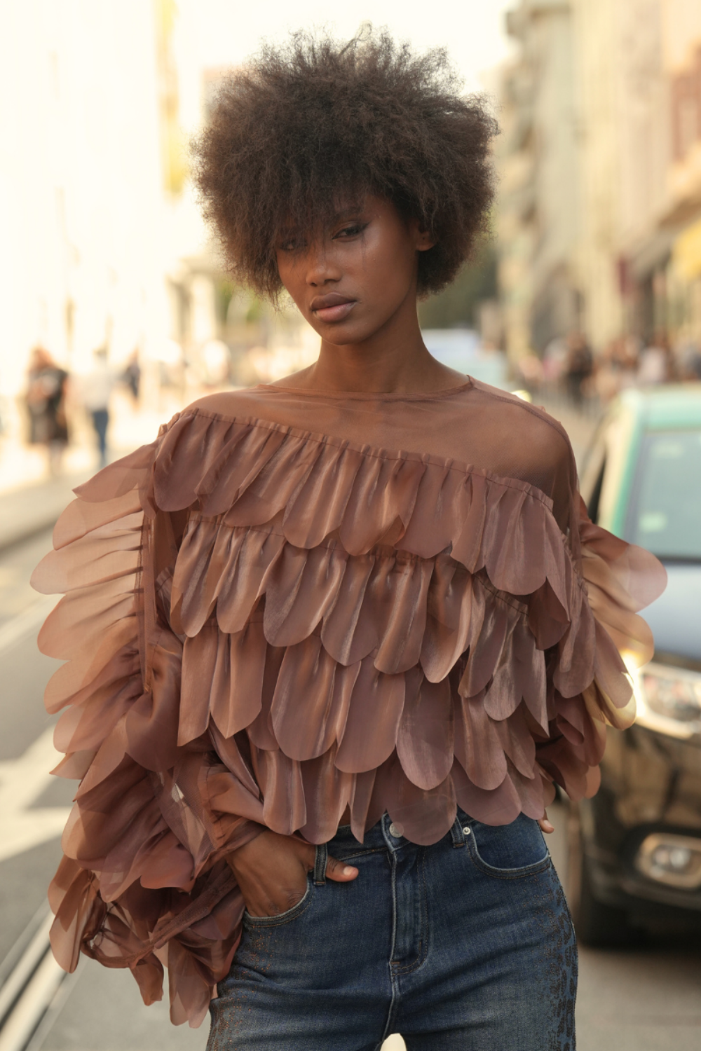 BLUSA PÉTALAS ORGANZA | SPACCIO BY CRISTINA