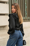 BLUSA BOUCLÉ TRANSPARENTE COM RELEVO FLORAL | SPACCIO BY CRISTINA