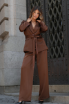 CONJUNTO 2 PEÇAS: BLAZER & CALÇAS FRANJAS | SPACCIO BY CRISTINA
