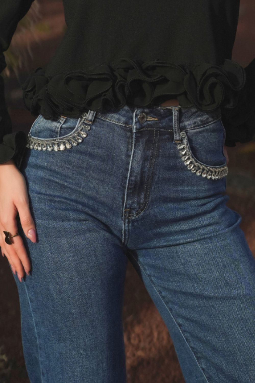 JEANS STRASS BOLSOS | SPACCIO BY CRISTINA