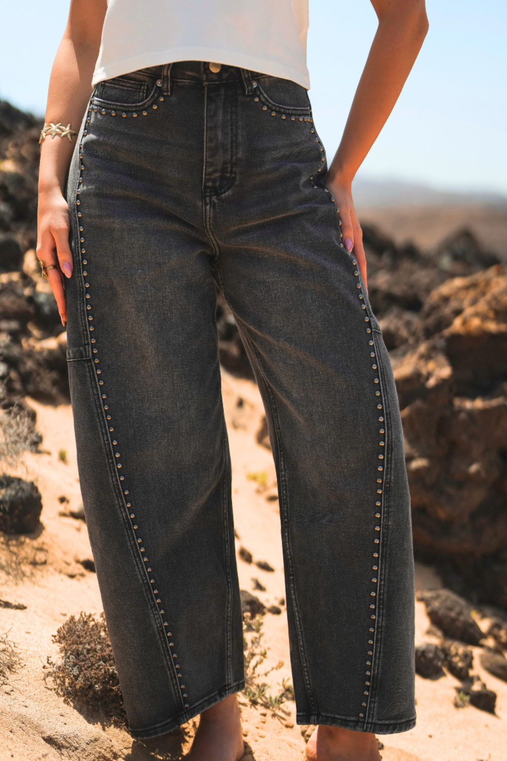JEANS TACHAS BLACK | SPACCIO BY CRISTINA