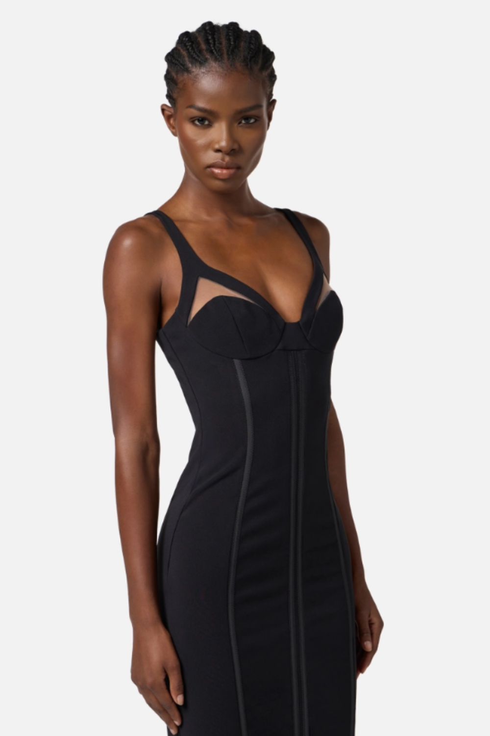 VESTIDO SILHUETA COM TRANSPARÊNCIA | ELISABETTA FRANCHI