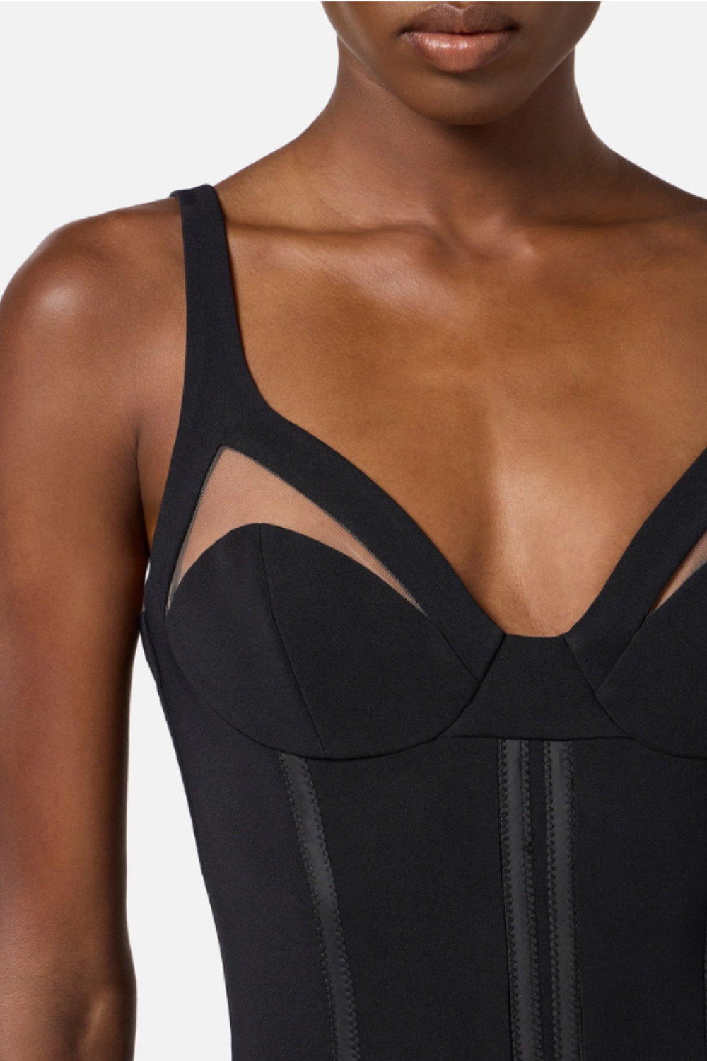 VESTIDO SILHUETA COM TRANSPARÊNCIA | ELISABETTA FRANCHI