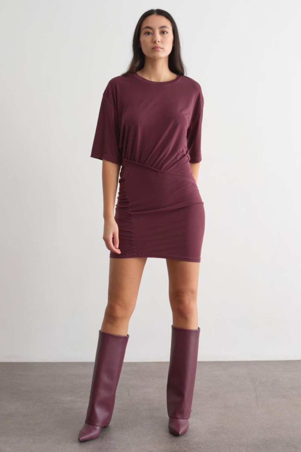 VESTIDO BORDEAUX | JIJIL