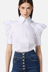 CAMISA BRANCA COM ATILHOS | ELISABETTA FRANCHI