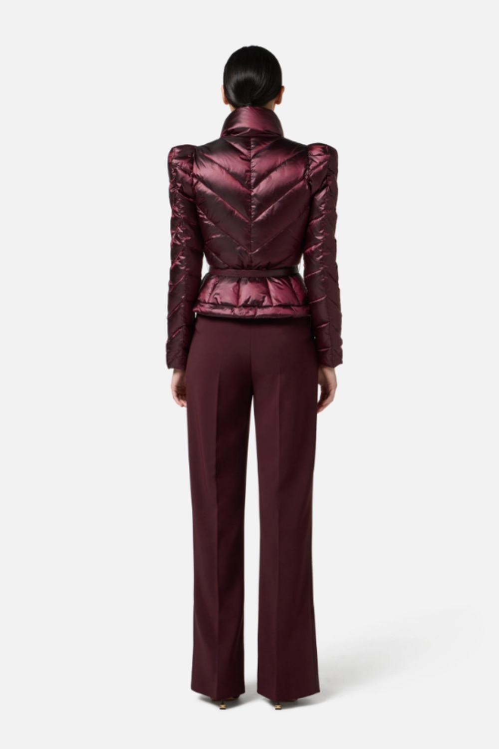 CASACO DE PLUMAS PEPLUM | ELISABETTA FRANCHI