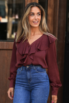 BLUSA COM FOLHOS TEXTURADA | SPACCIO BY CRISTINA