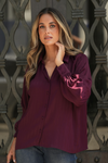 BLUSA FLUÍDA EM TECIDO TEXTURADO | SPACCIO BY CRISTINA