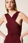 VESTIDO LONGO DE MALHA PLISSADA | TWINSET