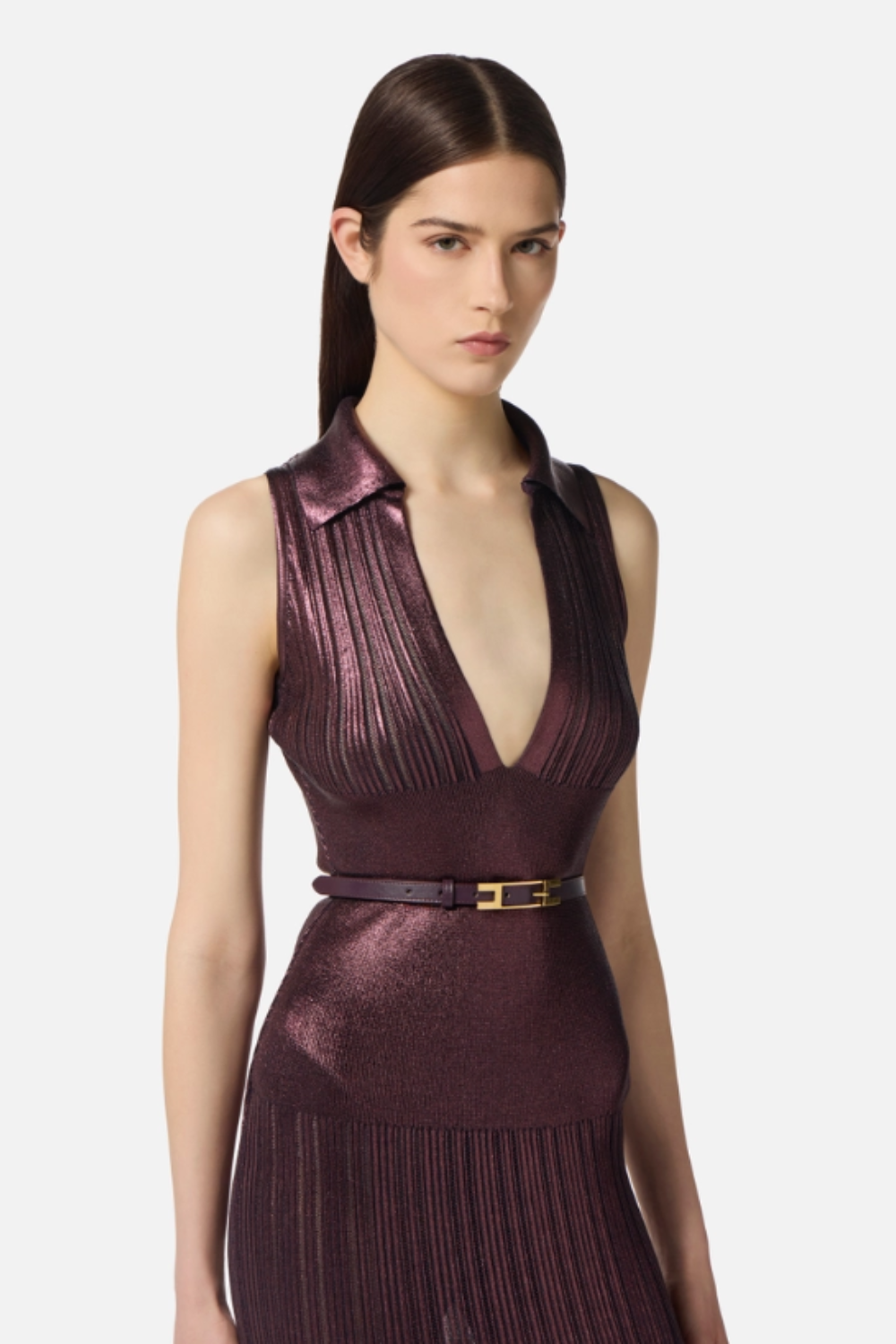 VESTIDO DE MALHA METALIZADO | ELISABETTA FRANCHI