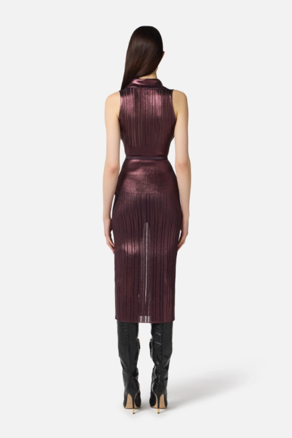 VESTIDO DE MALHA METALIZADO | ELISABETTA FRANCHI