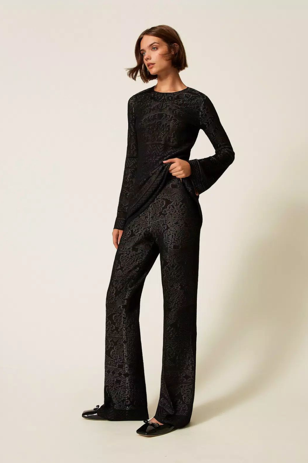 CALÇAS DE MALHA FLARE | TWINSET