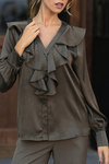 BLUSA COM FOLHOS TEXTURADA | SPACCIO BY CRISTINA