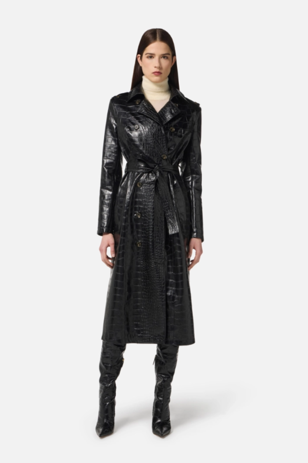 TRENCH COAT ESTAMPA CORCODILO | ELISABETTA FRANCHI