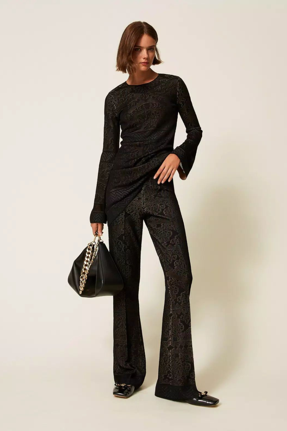 CALÇAS DE MALHA FLARE | TWINSET