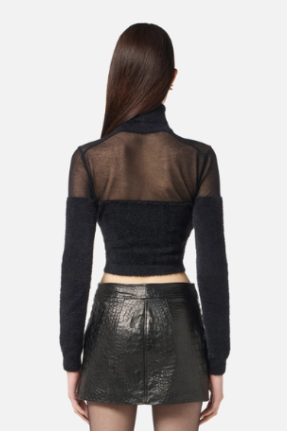 BLUSA DE MALHA PÊLO E TRANPARÊNCIA | ELISABETTA FRANCHI