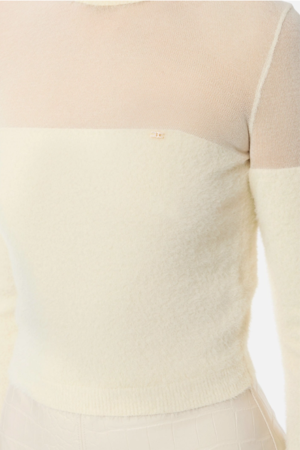 BLUSA DE MALHA PÊLO E TRANSPARÊNCIA | ELISABETTA FRANCHI