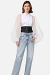 CAMISA BRANCA COM TRANSPARÊNCIAS | ELISABETTA FRANCHI