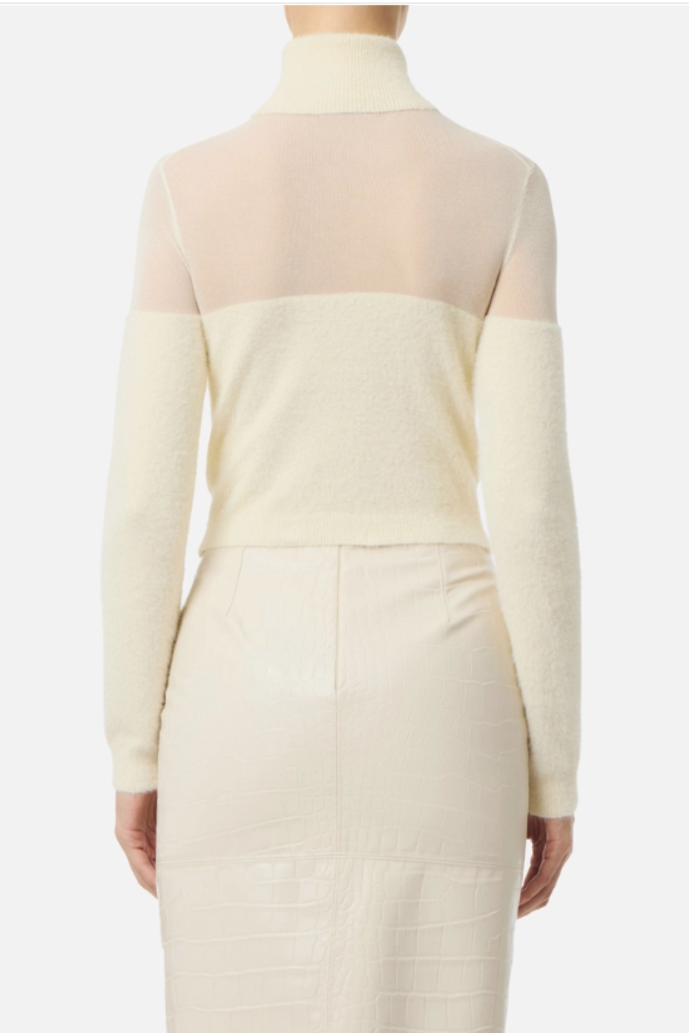 BLUSA DE MALHA PÊLO E TRANSPARÊNCIA | ELISABETTA FRANCHI