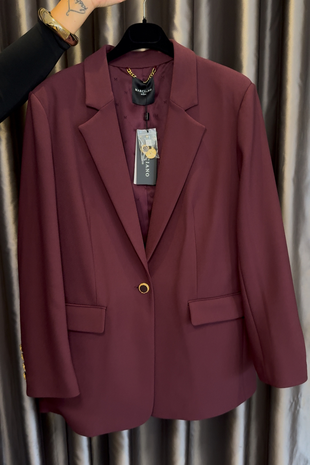 BLAZER OVERSIZE BORDEAUX | MARCIANO