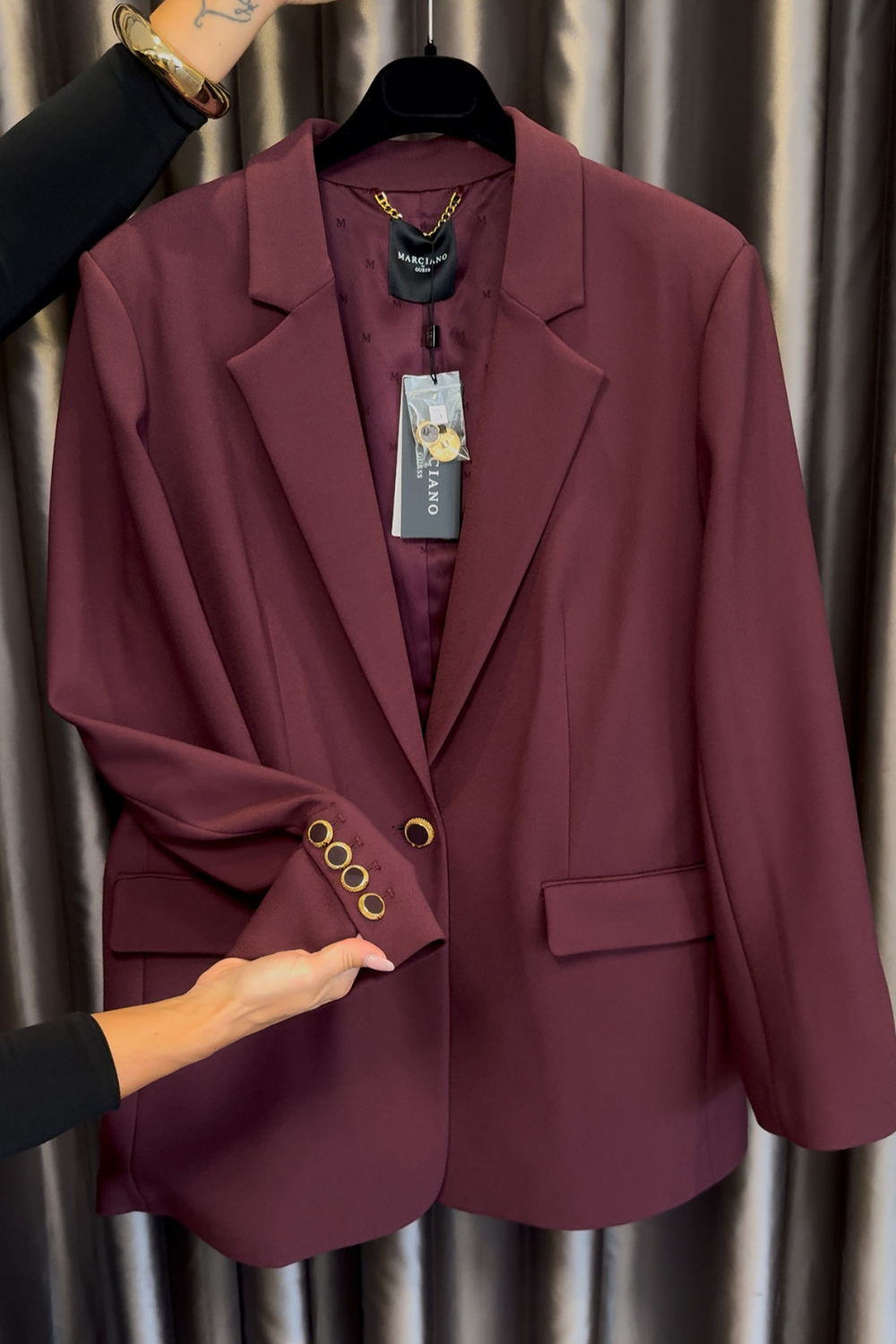 BLAZER OVERSIZE BORDEAUX | MARCIANO