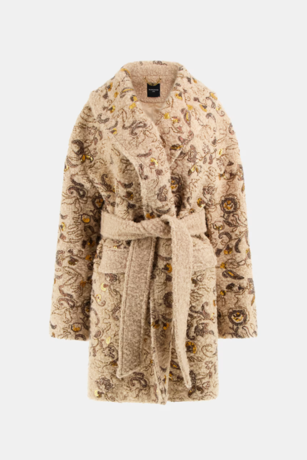 SOBRETUDO BORDADO EM MISTURA DE LÃ | MARCIANO