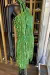 VESTIDO VERDE LANTEJOULAS | ELISABETTA FRANCHI