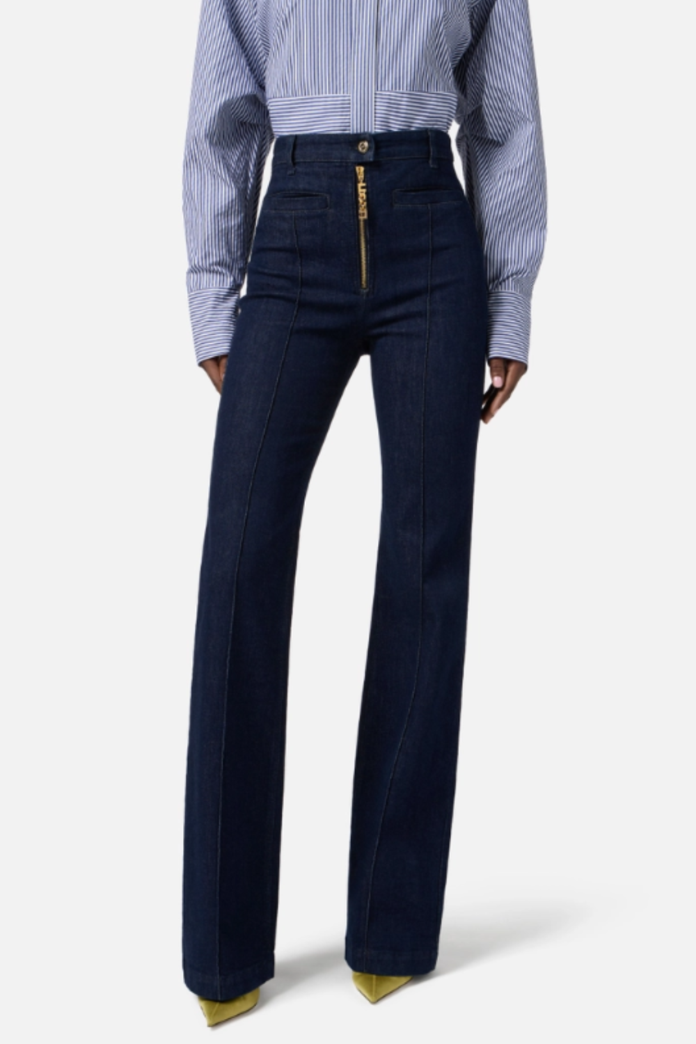 JEANS COM ZÍPER DOURADO | ELISABETTA FRANCHI