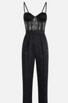JUMPSUIT PRETO COM TRANSPARÊNCIA | ELISABETTA FRANCHI