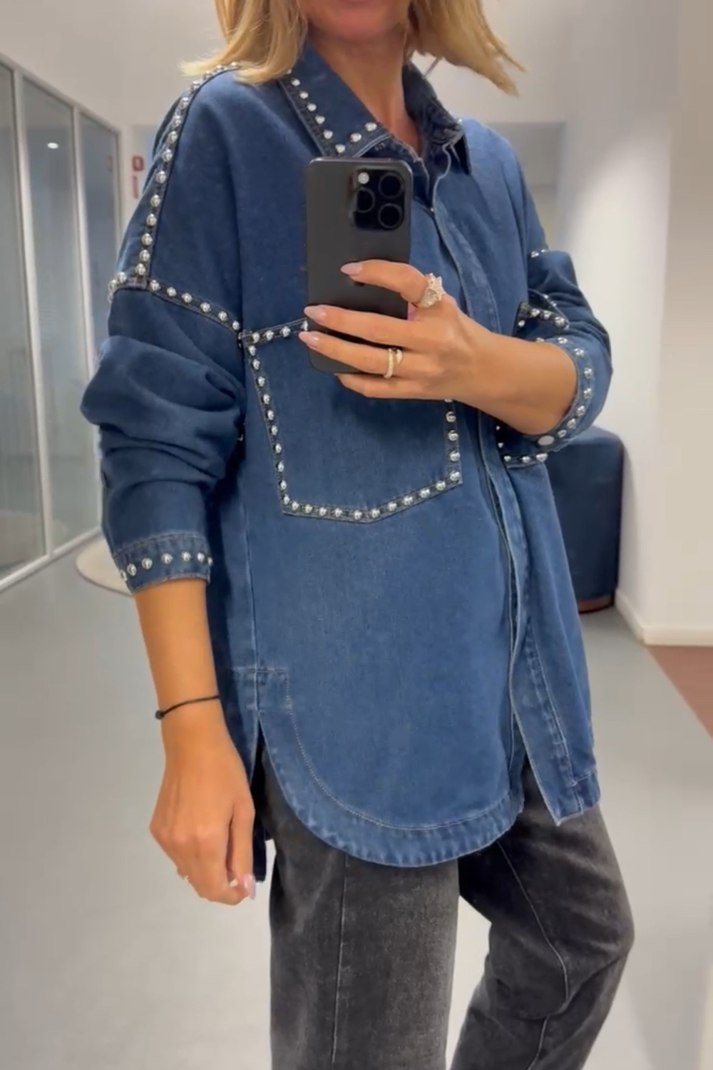 CAMISA OVERSIZED TACHAS | SPACCIO BY CRISTINA