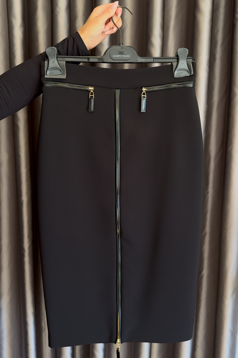 SAIA LÁPIS COM ZÍPER FRONTAL | ELISABETTA FRANCHI