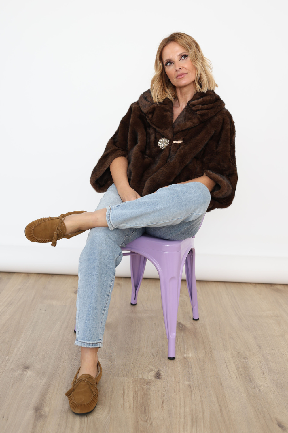 CASACO DE PÊLO ESTILO CAPA | SPACCIO BY CRISTINA