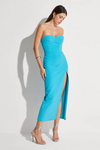 VESTIDO MIDI AZUL TURQUESA | MVP