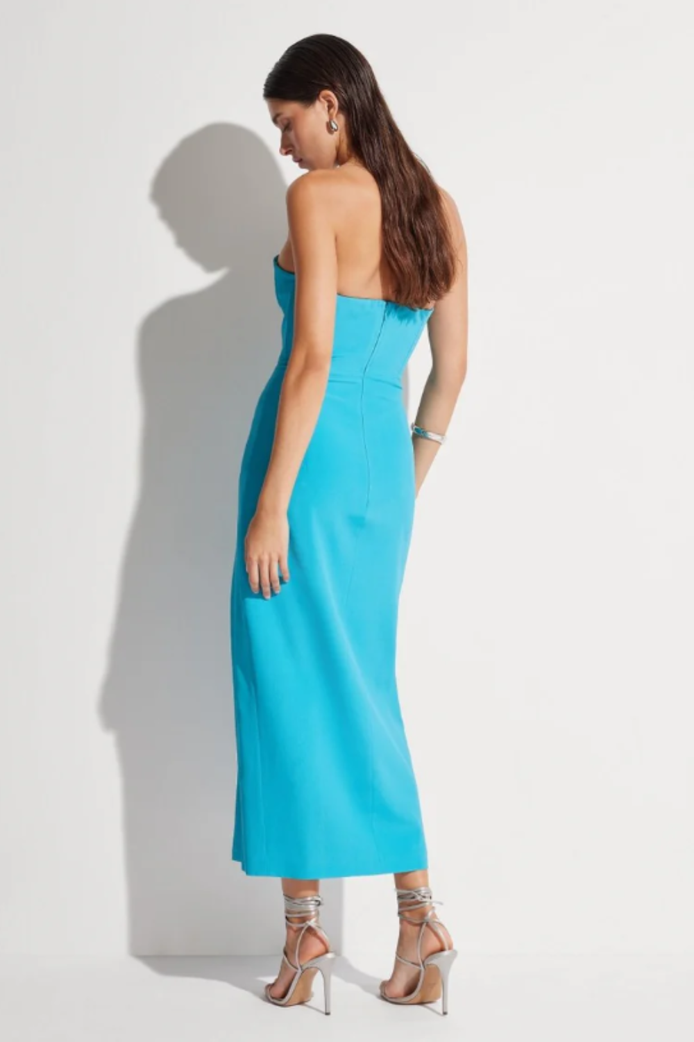 VESTIDO MIDI AZUL TURQUESA | MVP