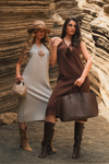 VESTIDO DE MALHA COM POMPOM | SPACCIO BY CRISTINA