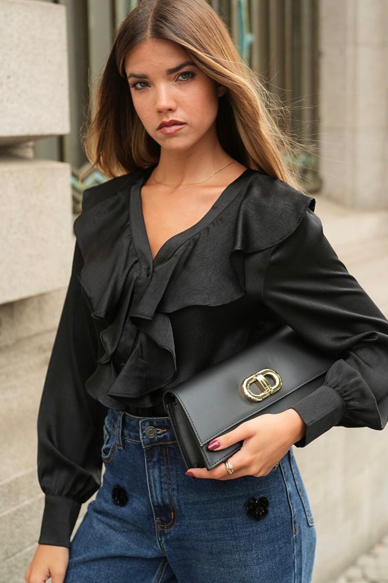 BLUSA COM FOLHOS TEXTURADA | SPACCIO BY CRISTINA