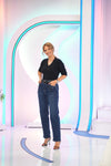 JEANS FLORES PRETAS | SPACCIO BY CRISTINA