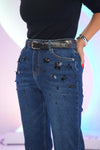 JEANS FLORES PRETAS | SPACCIO BY CRISTINA